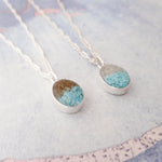 My Captured Journey Turquoise and Sand Oval Necklace