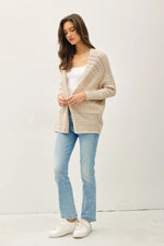 Be Cool Lightweight Crochet Knit Open Cardigan