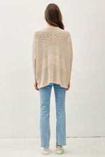 Be Cool Lightweight Crochet Knit Open Cardigan
