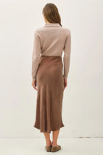 Be Cool Suede Feel Midi Skirt