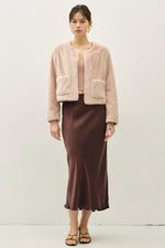 Be Cool Suede Feel Midi Skirt