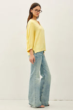 Be Cool Notched Y-Neck Top