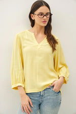 Be Cool Notched Y-Neck Top