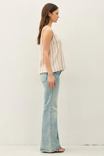 Be Cool Striped Gauze Tank Top