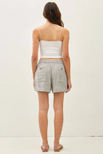 Be Cool Linen Blend Striped Shorts