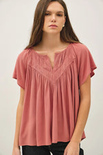 Be Cool Crinkly Woven Blouse