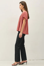 Be Cool Crinkly Woven Blouse