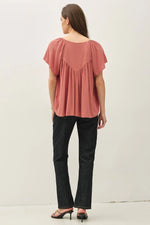 Be Cool Crinkly Woven Blouse