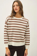 Be Cool Waffle Texture Stripe Sweater