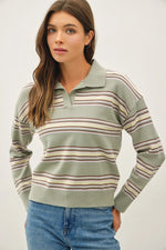Be Cool Polo Striped Sweater