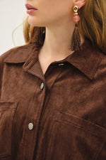 Be Cool Knit Suede Shacket