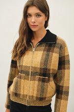Be Cool Plaid Sweater Jacket