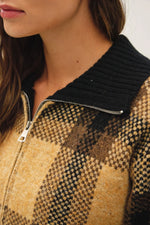 Be Cool Plaid Sweater Jacket