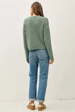Be Cool Striped Waffle Knit Sweater