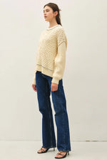 Be Cool Wool Blend Cable Knit Sweater