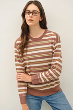 Be Cool Feather Weight Multi Striped Sweater