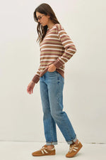 Be Cool Feather Weight Multi Striped Sweater