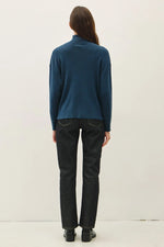 Be Cool Mock Neck Ribbed Sweater