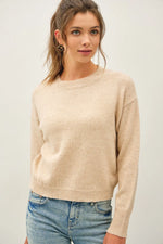 Be Cool Sequin Embellished Yarn Crew Neck Sweater