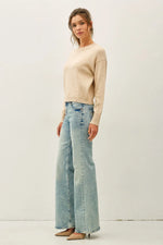 Be Cool Sequin Embellished Yarn Crew Neck Sweater