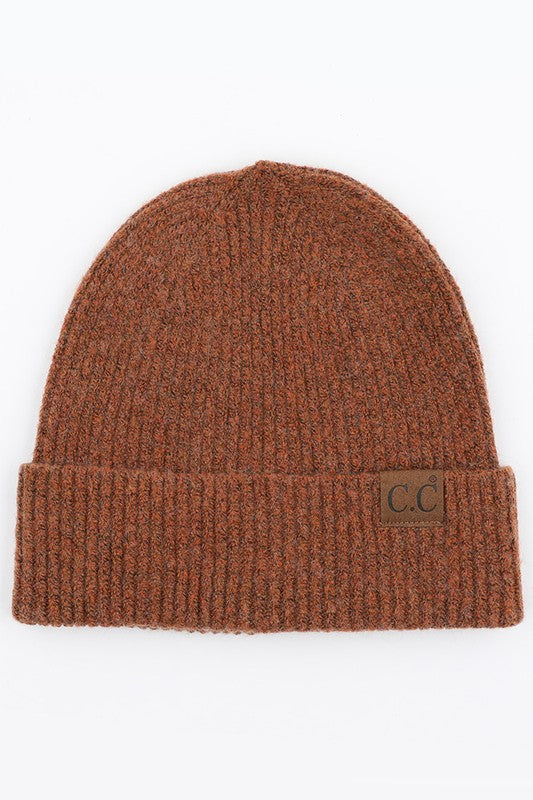 C.C Soft Recycled Fine Yarn Cuff Beanie