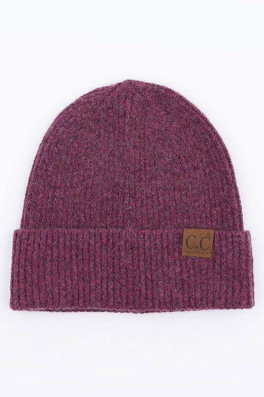 C.C Soft Recycled Fine Yarn Cuff Beanie
