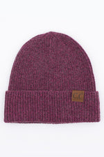 C.C Soft Recycled Fine Yarn Cuff Beanie