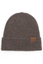 C.C Soft Recycled Fine Yarn Cuff Beanie