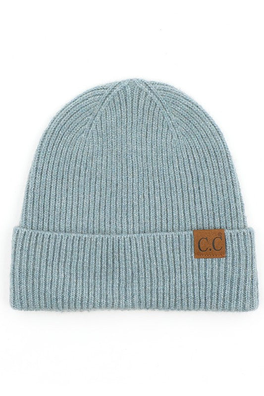 C.C Soft Recycled Fine Yarn Cuff Beanie