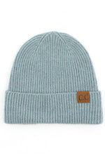 C.C Soft Recycled Fine Yarn Cuff Beanie