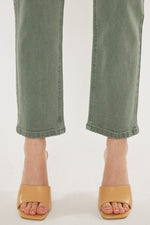 KanCan Olive Ultra High Rise 90's Straight Jean