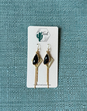 The Teal Cactus Earrings