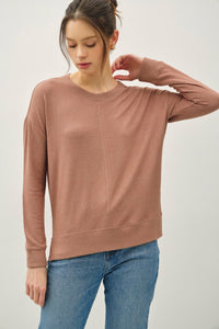 Be Cool Hacci Brused Pullover Knit Top