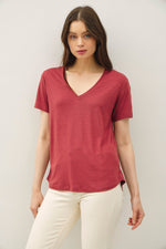 Be Cool Basic V-Neck Short Sleeve T-Shirt