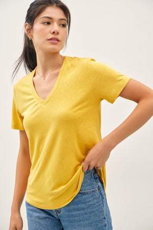 Be Cool Basic V-Neck Short Sleeve T-Shirt