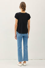 Be Cool Flowy Cap Sleeve V-Neck Top