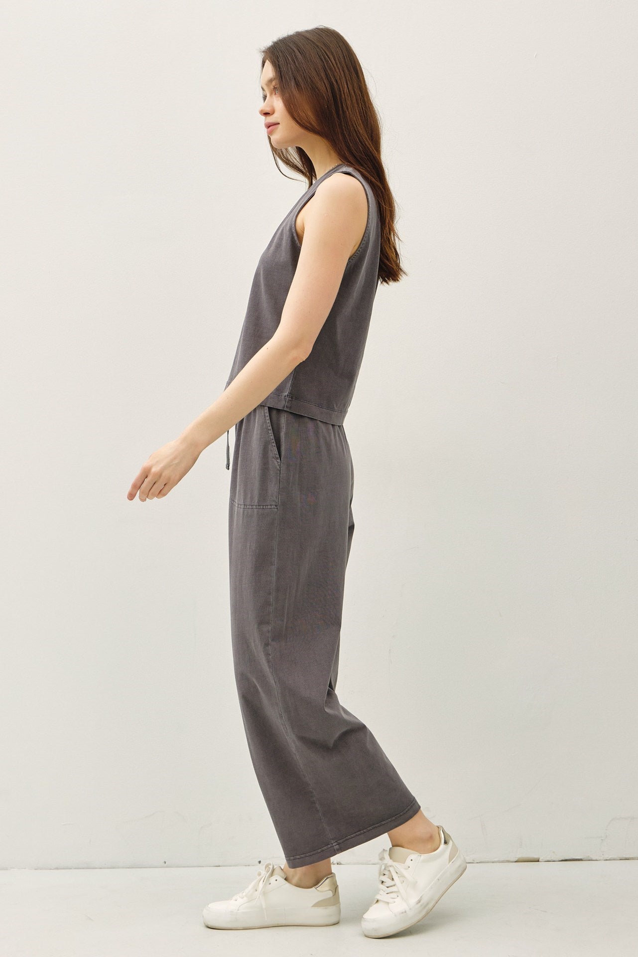 Be Cool Acid Wash Boxy Cut Tank