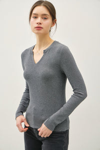Be Cool V Neck Long Sleeve Top