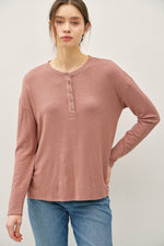 Be Cool Long Sleeve Henley Top