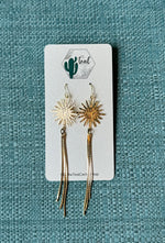 The Teal Cactus Earrings