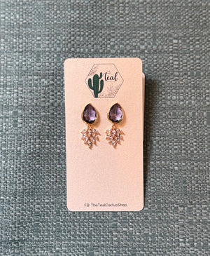 The Teal Cactus Earrings