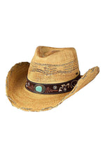 Vented Cowboy Hat W Metallic Edge Stitching