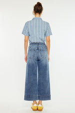 KanCan High Rise Crop Wide Leg Jeans