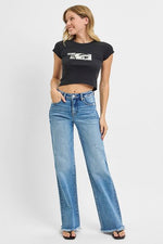 Risen High Rise Straight Jeans