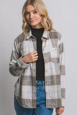 Love Tree Plaid Flannel Button Down Shirt