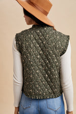 AnnieWear Ditsy Print Quilted Vest