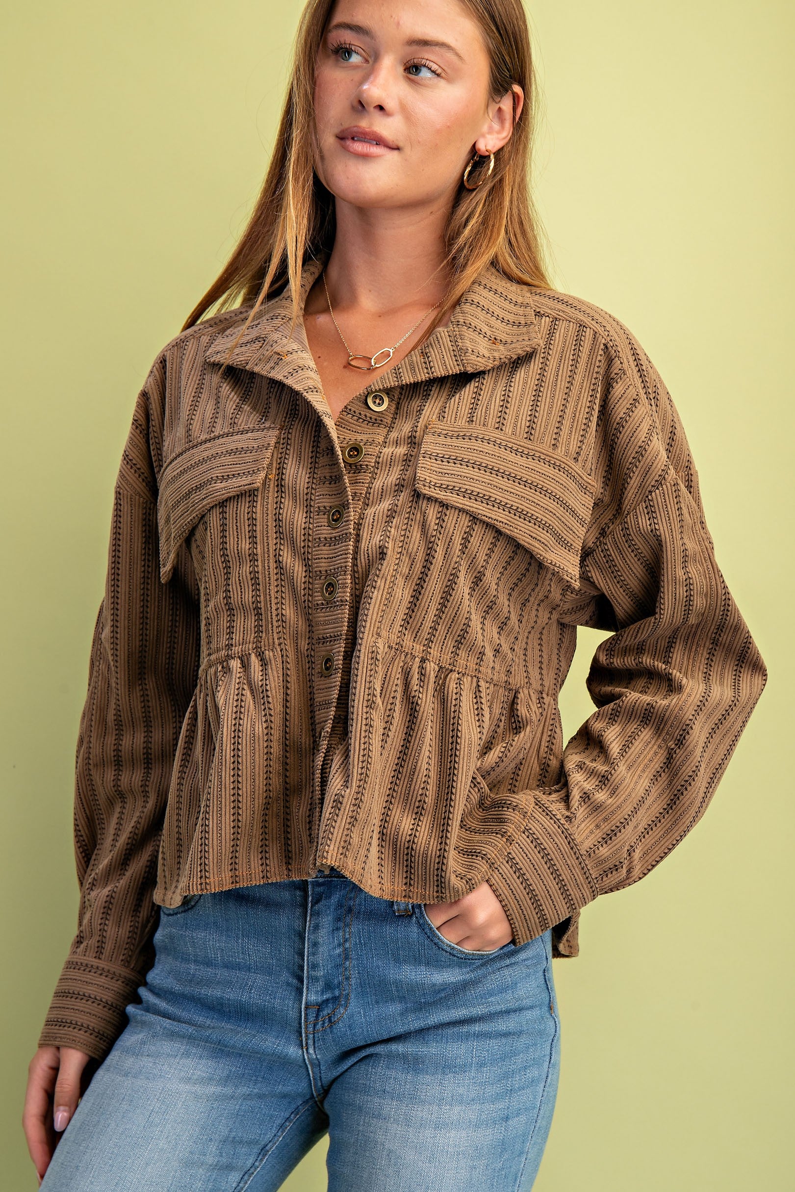 GiGiO Corduroy Babydoll Style Jacket