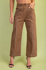 GiGiO Ankle Cropped Exposed ZipperPants