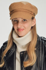 C.C Rope with Button Deco Solid Fisherman's Cap