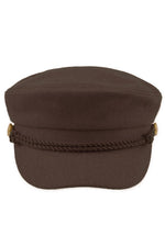 C.C Rope with Button Deco Solid Fisherman's Cap